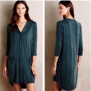 Anthropologie teal Dolan Tegan v-neck dress